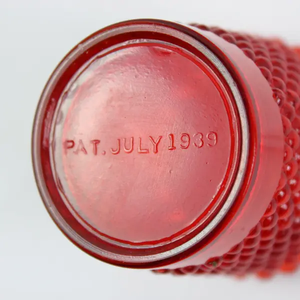 Lot of 4 Ruby Red Glass Hobnail Votive Candle Holders Unbranded
