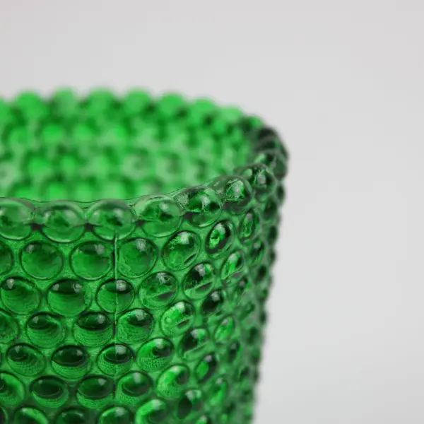 Holiday Inspirations Green Hobnail Glass Votive Candle Holders Set of 3