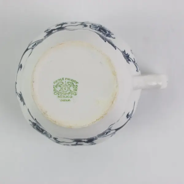 Nikko Ironstone Double Phoenix Ming Blue White Creamer