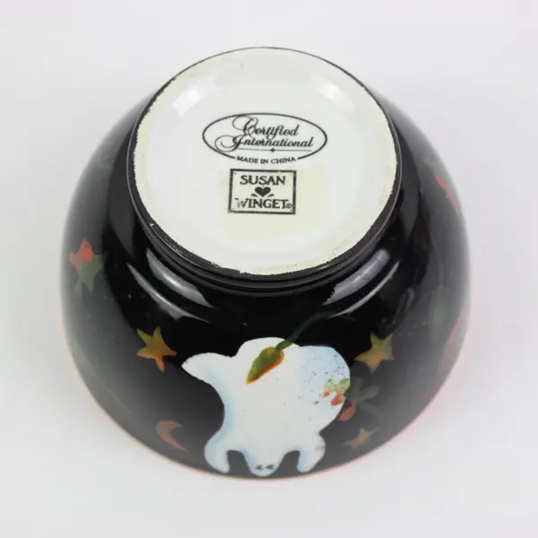 Certified International Susan Winget Ghost Bowl Halloween Decor