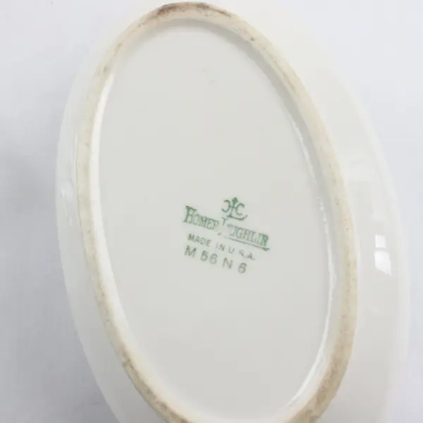 Homer Laughlin Sylvan Rim Green Ivy Gravy Boat Dinnerware