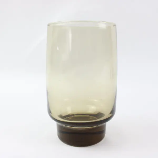 Lot of 3 Libbey Tawny Accent Smoke Brown Drinking Tumblers