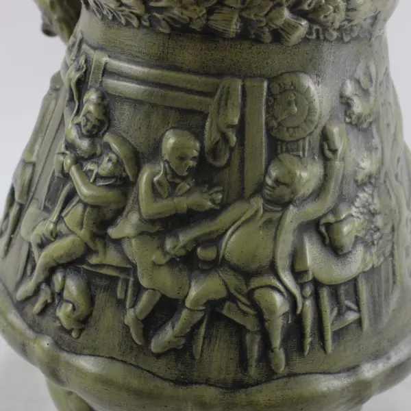 10.5" Green Porcelain Tam o'Shanter Style Pitcher
