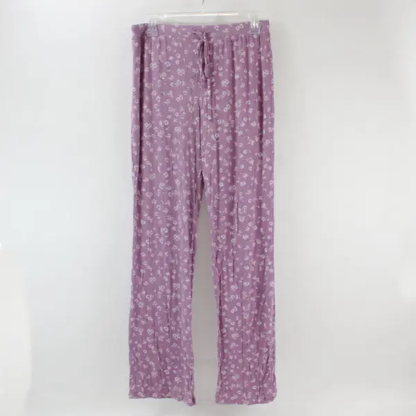 Honeydew Purple Floral Pajama Pants Size Small Drawstring Waist Lightweight Soft