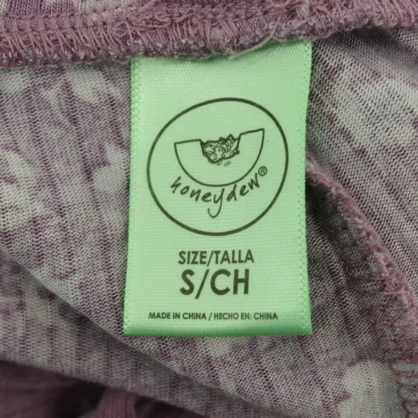 Honeydew Purple Floral Pajama Pants Size Small Drawstring Waist Lightweight Soft