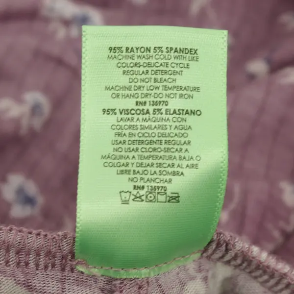 Honeydew Purple Floral Pajama Pants Size Small Drawstring Waist Lightweight Soft
