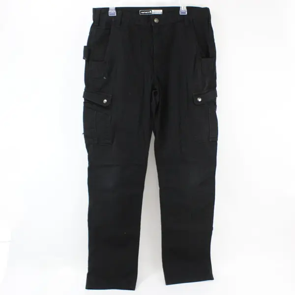 Carhartt BN5461-M Black Cargo Pants Relaxed Fit Men's 36x36