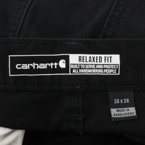 Carhartt BN5461-M Black Cargo Pants Relaxed Fit Men's 36x36