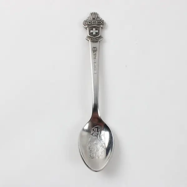 Rolex Bucherer Lucerne Switzerland Souvenir Spoon Swiss Cross Crest