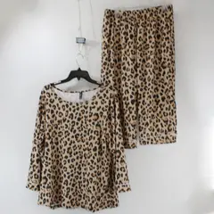 PrinStory Women's XL Leopard Print Pajama Set Sleepwear