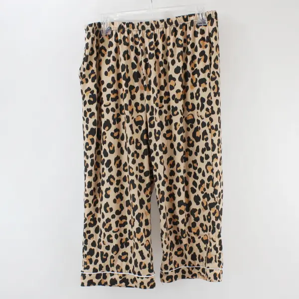 PrinStory Women's XL Leopard Print Pajama Set Sleepwear