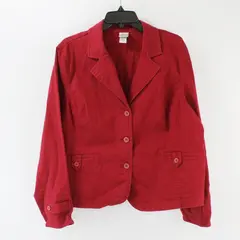 Fashion Bug Women's Red Button-Front Stretch Jacket Size 18W