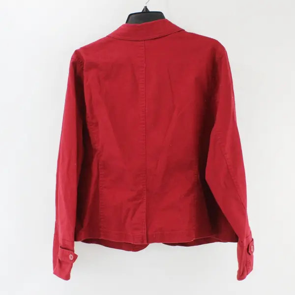 Fashion Bug Women's Red Button-Front Stretch Jacket Size 18W