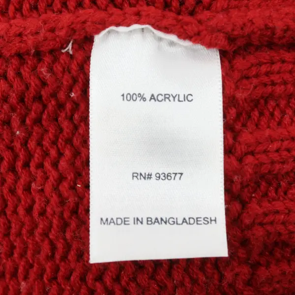 St. John's Bay Women's XL Red Cable Knit Button-Front Cardigan