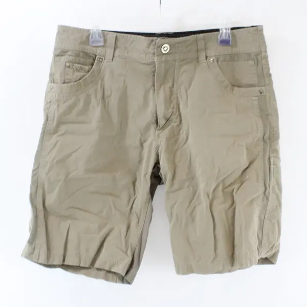 KÜHL Men's Khaki Tan Flat-Front Shorts Size 34 Casual