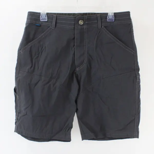 KUHL Men's Dark Gray Flat-Front Shorts Size 34 Casual