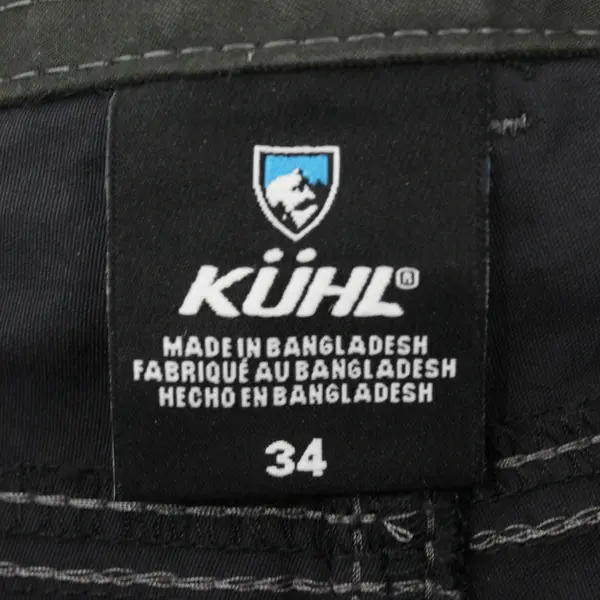 KUHL Men's Dark Gray Flat-Front Shorts Size 34 Casual