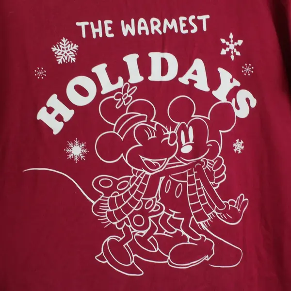 Disney Wmns 3X Pajama Top Mickey Minnie Holiday Magenta LZ42920SF 19619473301