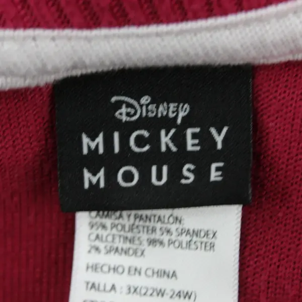 Disney Wmns 3X Pajama Top Mickey Minnie Holiday Magenta LZ42920SF 19619473301
