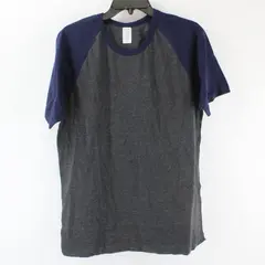 Top Pro Men's Medium Gray Navy Raglan Short Sleeve T-Shirt