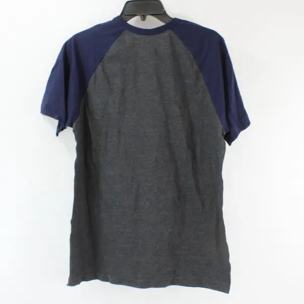 Top Pro Men's Medium Gray Navy Raglan Short Sleeve T-Shirt