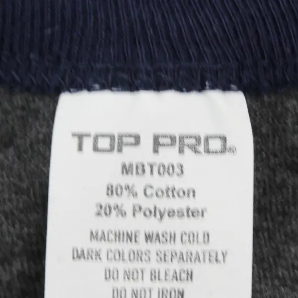 Top Pro Men's Medium Gray Navy Raglan Short Sleeve T-Shirt