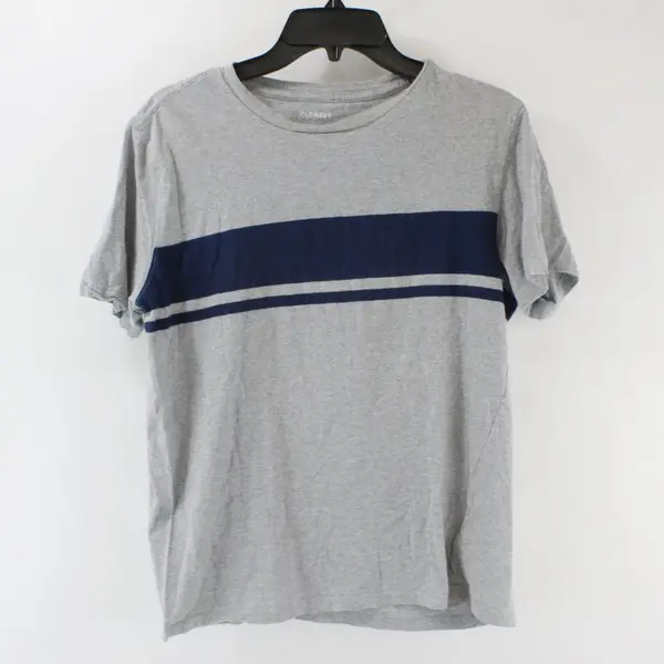 Old Navy Women's Small Soft-Washed Gray Navy Blue T-Shirt