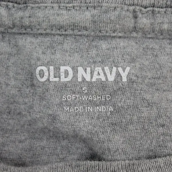 Old Navy Women's Small Soft-Washed Gray Navy Blue T-Shirt