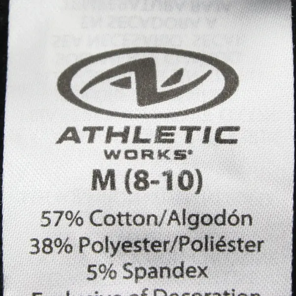Athletic Works Women's Black Straight-Leg Sweatpants Medium 8-10