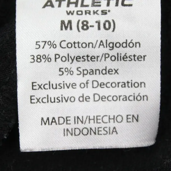 Athletic Works Women's Black Straight-Leg Sweatpants Medium 8-10