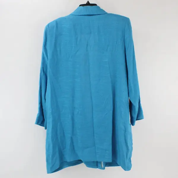 Marissa J Women's Turquoise Blue Blazer Size 2X