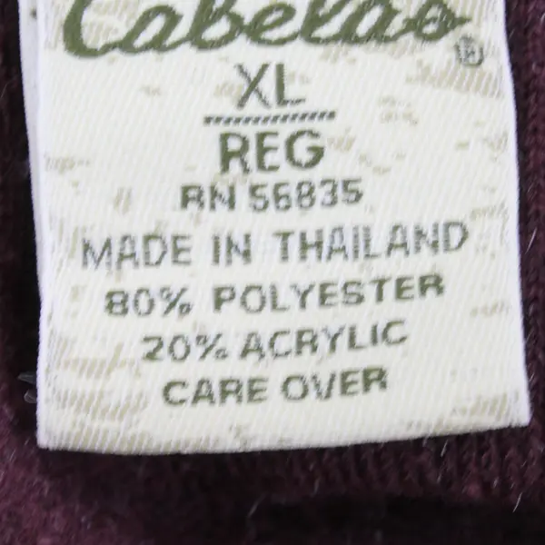 Cabela's Women's XL Plum Purple Fuzzy Fleece Stand Collar Top