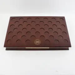 Vintage Wooden Display Case U.S. Presidential $1 Coin Holder 18x12