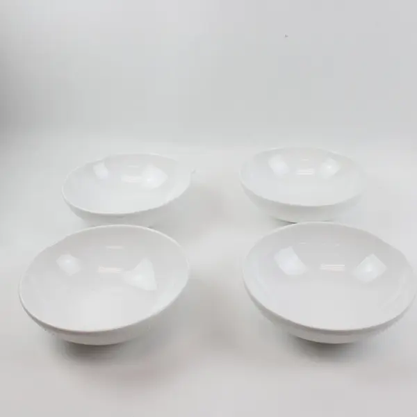 Matceramica M2A20 White Soup Cereal Bowls Portugal Set of 4