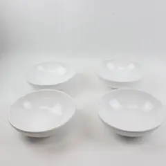 Matceramica M2A20 White Soup Cereal Bowls Portugal Set of 4