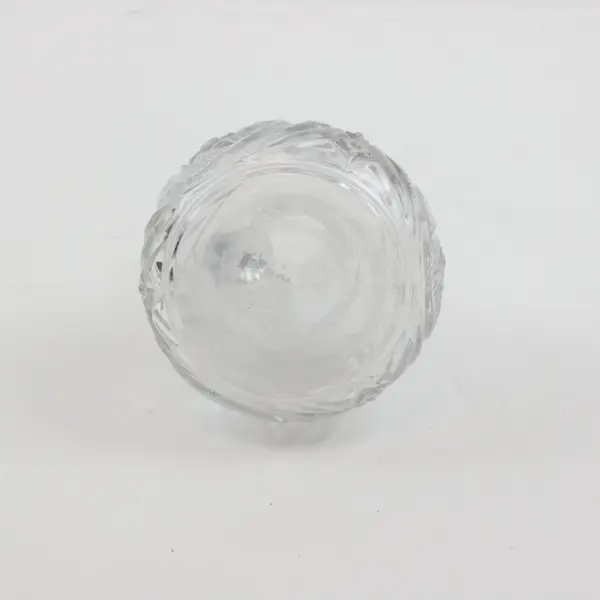 Cut Glass Oil & Vinegar Cruet with Faceted Stopper and Handle