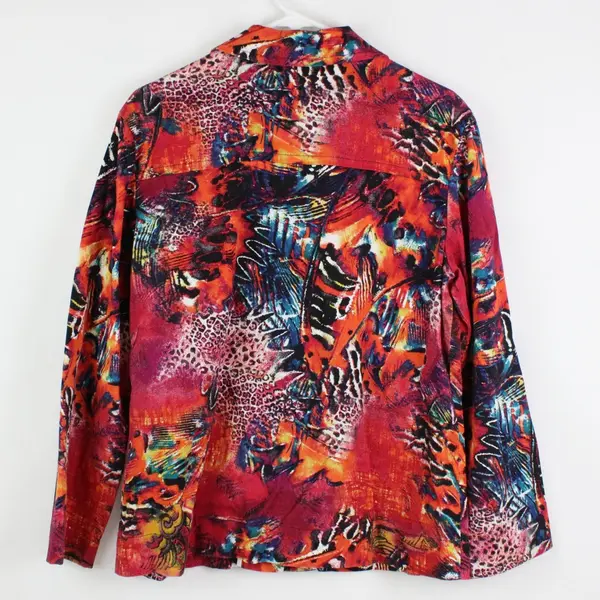 Additions by Chico's Women's Multicolor Animal Print Jacket Size 2