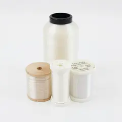 Lot of 4 White Sewing Thread Spools Mixed Brands Including Superior Threads