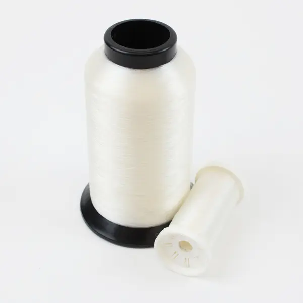 Lot of 4 White Sewing Thread Spools Mixed Brands Including Superior Threads