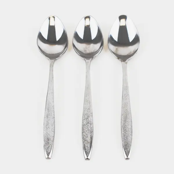 Lot Of 3 Ekco Silver Flatware Corsair Pattern Stainless Teaspoons 6.75" Good