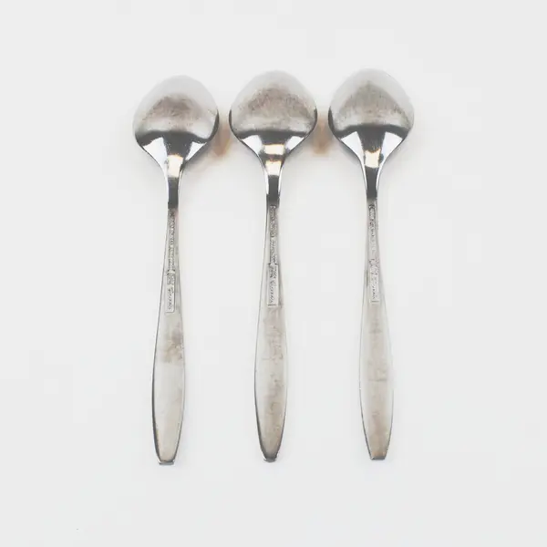 Lot Of 3 Ekco Silver Flatware Corsair Pattern Stainless Teaspoons 6.75" Good