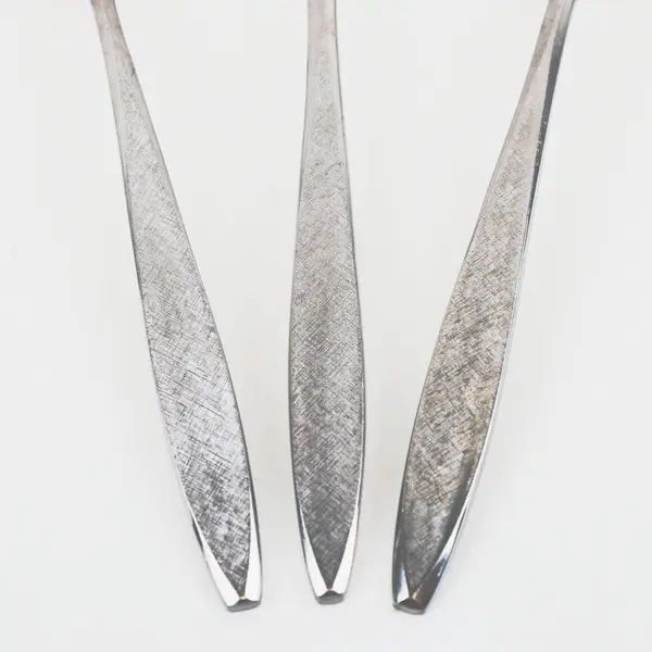 Lot Of 3 Ekco Silver Flatware Corsair Pattern Stainless Teaspoons 6.75" Good