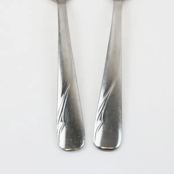 Lot Of 2 Oneida Silver Oceanic Pattern Stainless Teaspoons 6" Good