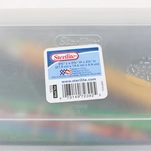 Sterilite 1723 Pencil Box Black-Tinted Lid 20 Assorted Pencils