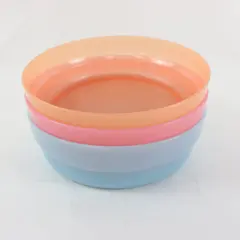 Lot of 3 Vintage Tupperware Pastel Plastic Bowls