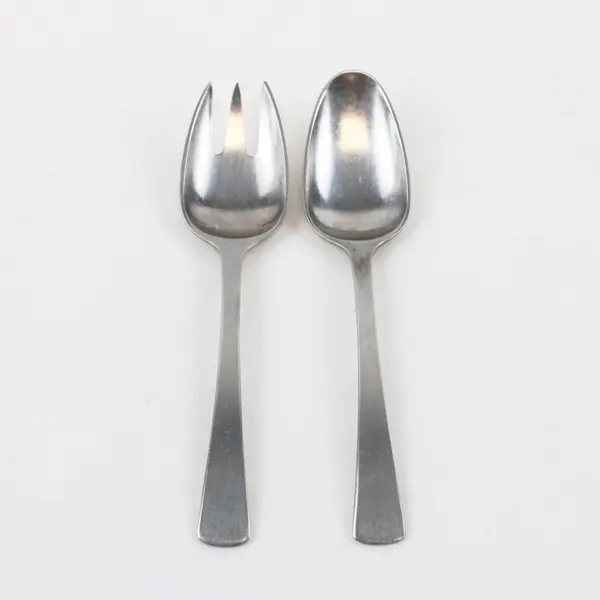 Dansk 2-Piece Baby Set Stainless Fork & Spoon DAS53 Pattern 5" Long Good 