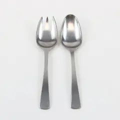Dansk 2-Piece Baby Set Stainless Fork & Spoon DAS53 Pattern 5" Long Good 
