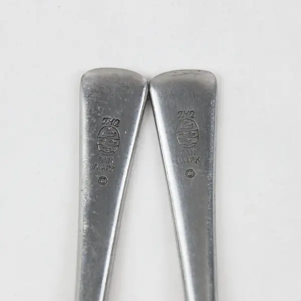 Dansk 2-Piece Baby Set Stainless Fork & Spoon DAS53 Pattern 5" Long Good 