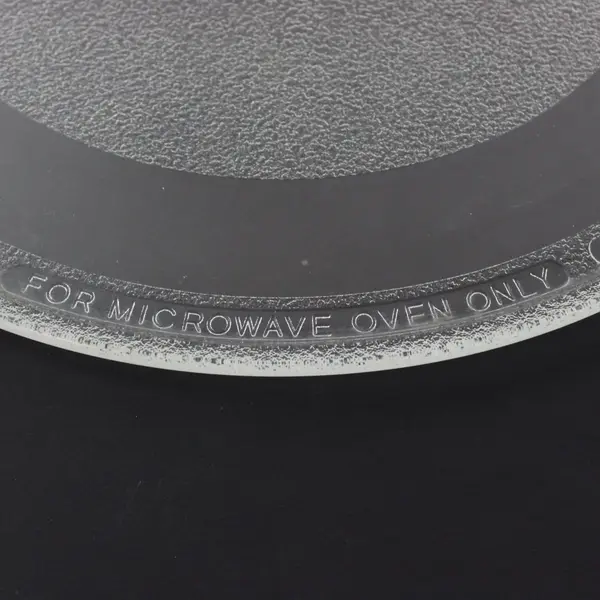 Round Glass Microwave Turntable Plate 12" 3-Prong Center Fitting