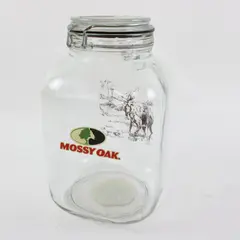 Mossy Oak Moose Clear Glass Storage Clamp Jar 101 oz MPN 5157945